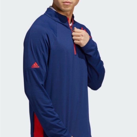 Adidas USA Mid-weight Layer Golf Sweatshirt NWT 1/4 Zip Size Medium - Picture 2 of 8